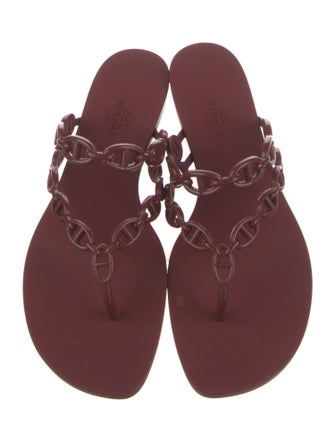Hermès Island Chaîne d'Ancre Insignia Flip Flops