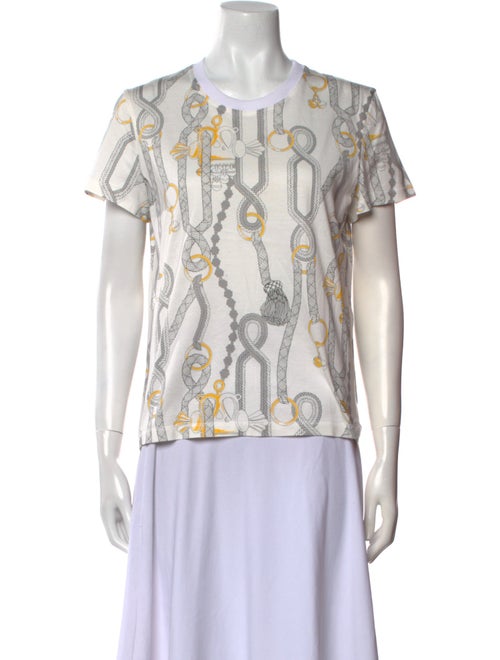 Hermès Printed Scoop Neck T-Shirt