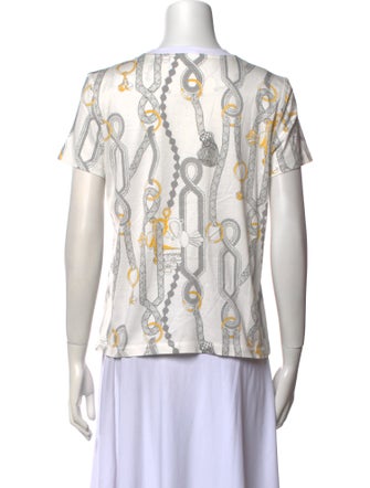 Hermès Printed Scoop Neck T-Shirt