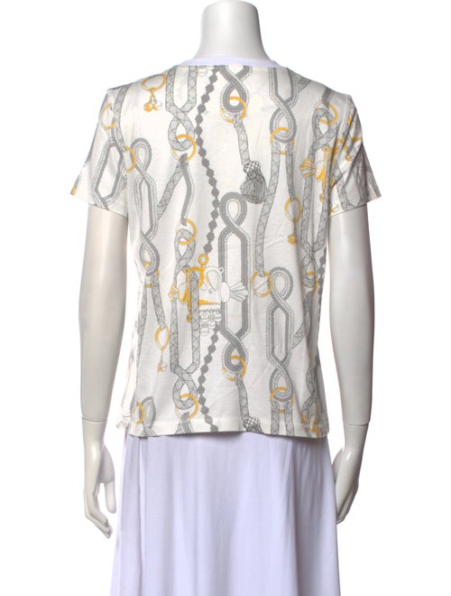 Hermès Printed Scoop Neck T-Shirt