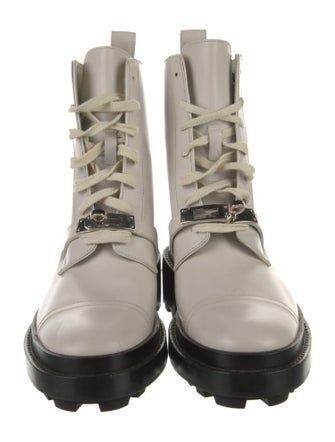 Hermès Funk Leather Combat Boots