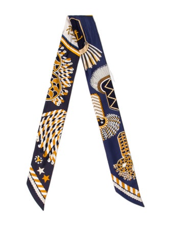 Hermès Epaulettes De Gala Silk Twilly Scarf