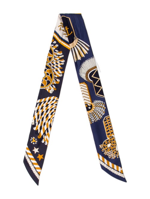 Hermès Epaulettes De Gala Silk Twilly Scarf