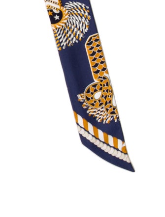 Hermès Epaulettes De Gala Silk Twilly Scarf