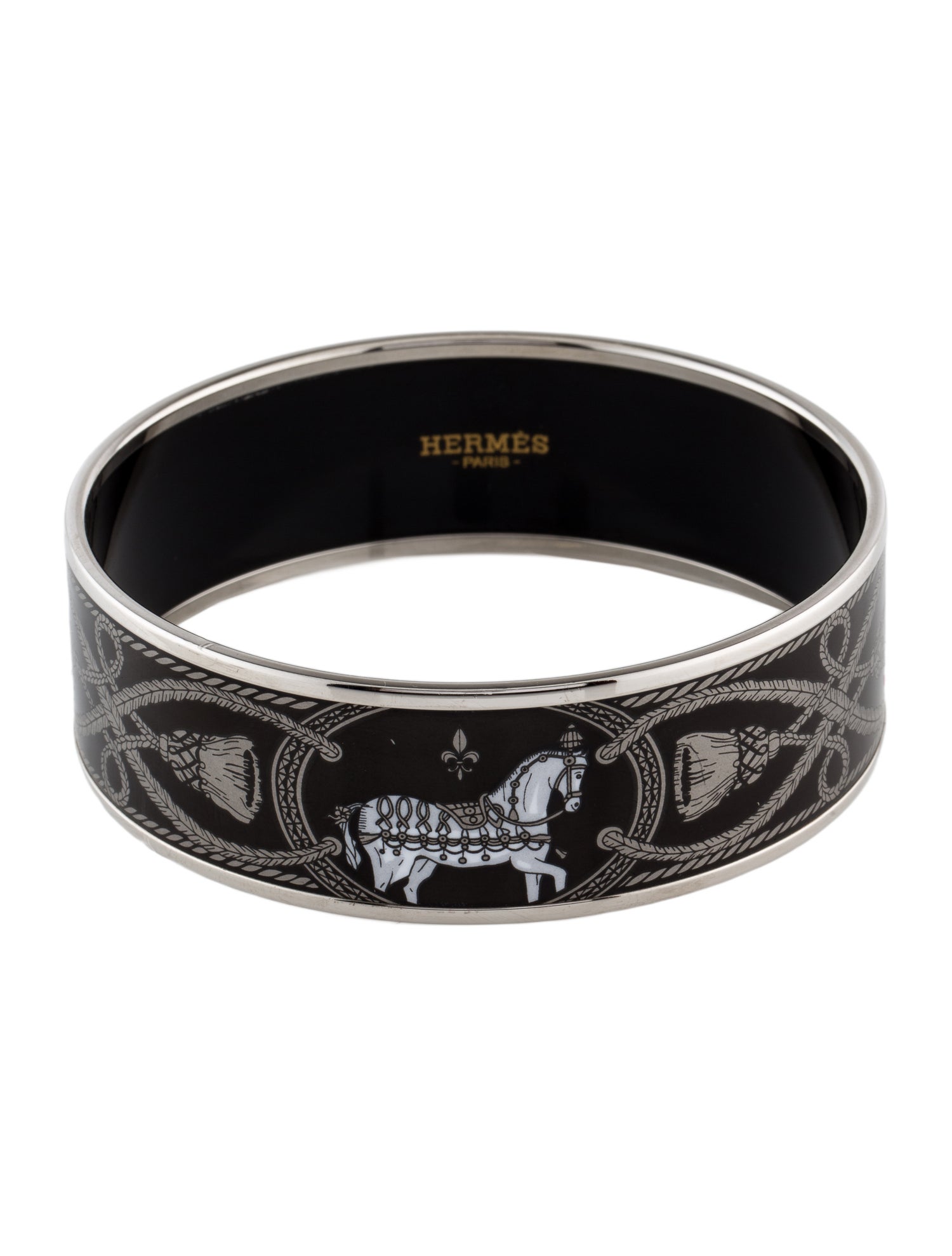 Hermès Grand Apparat Wide Enamel Bangle