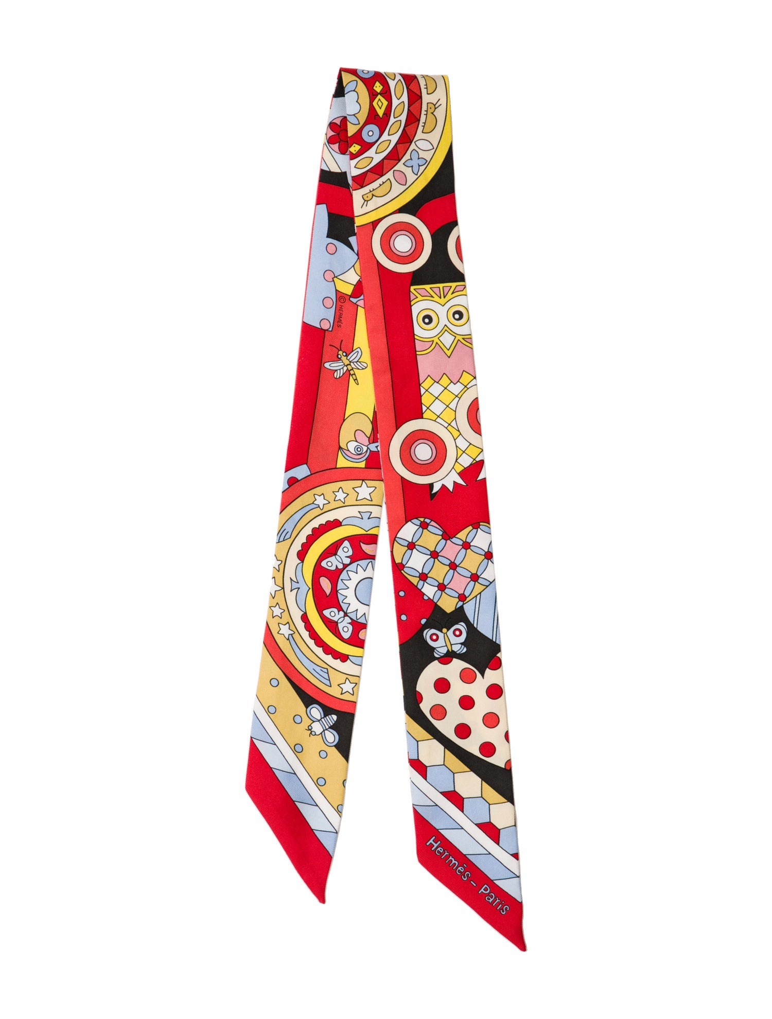 Hermès Les Murmures de la Foret Silk Twilly Scarf