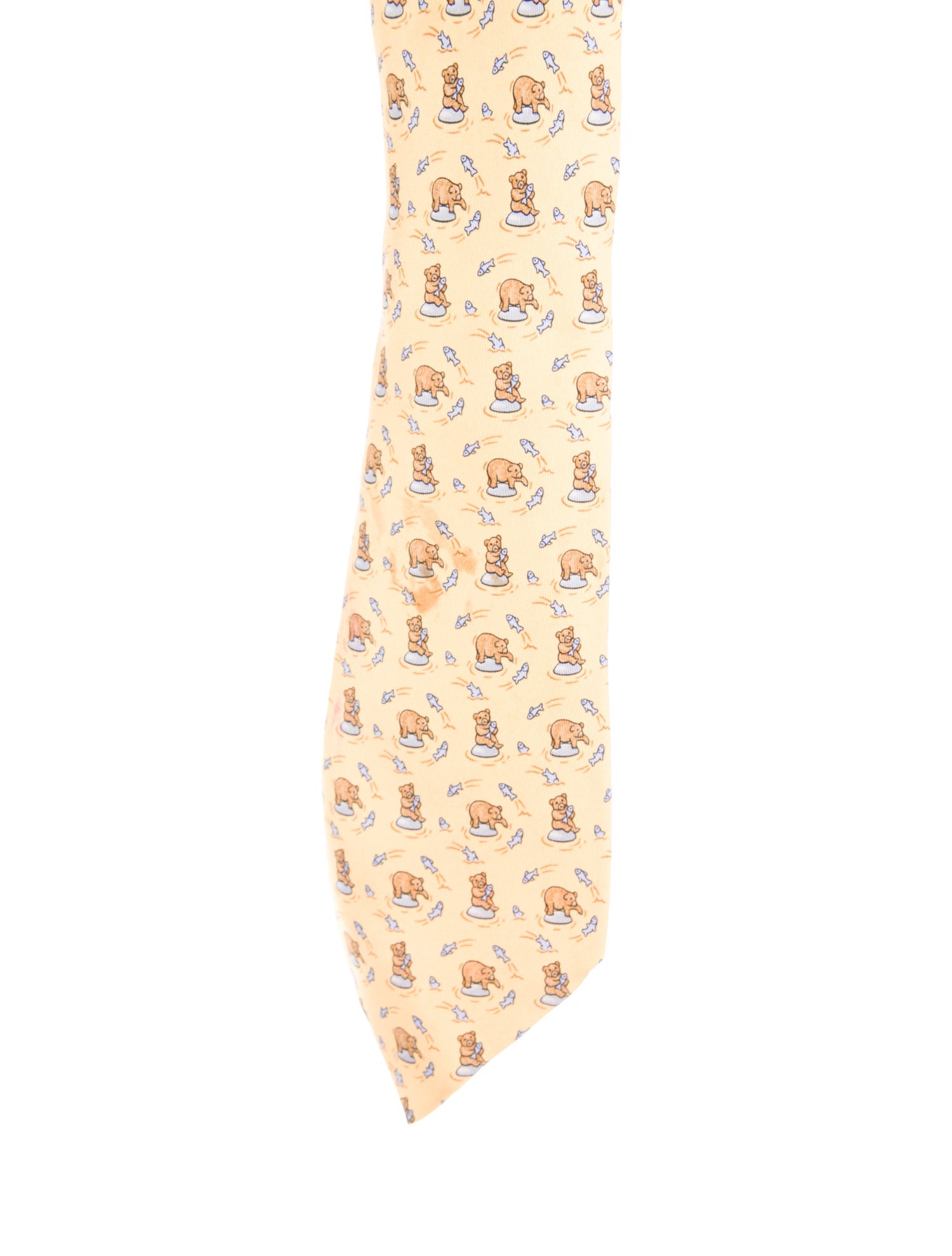 Hermès Pattern Print Silk Tie