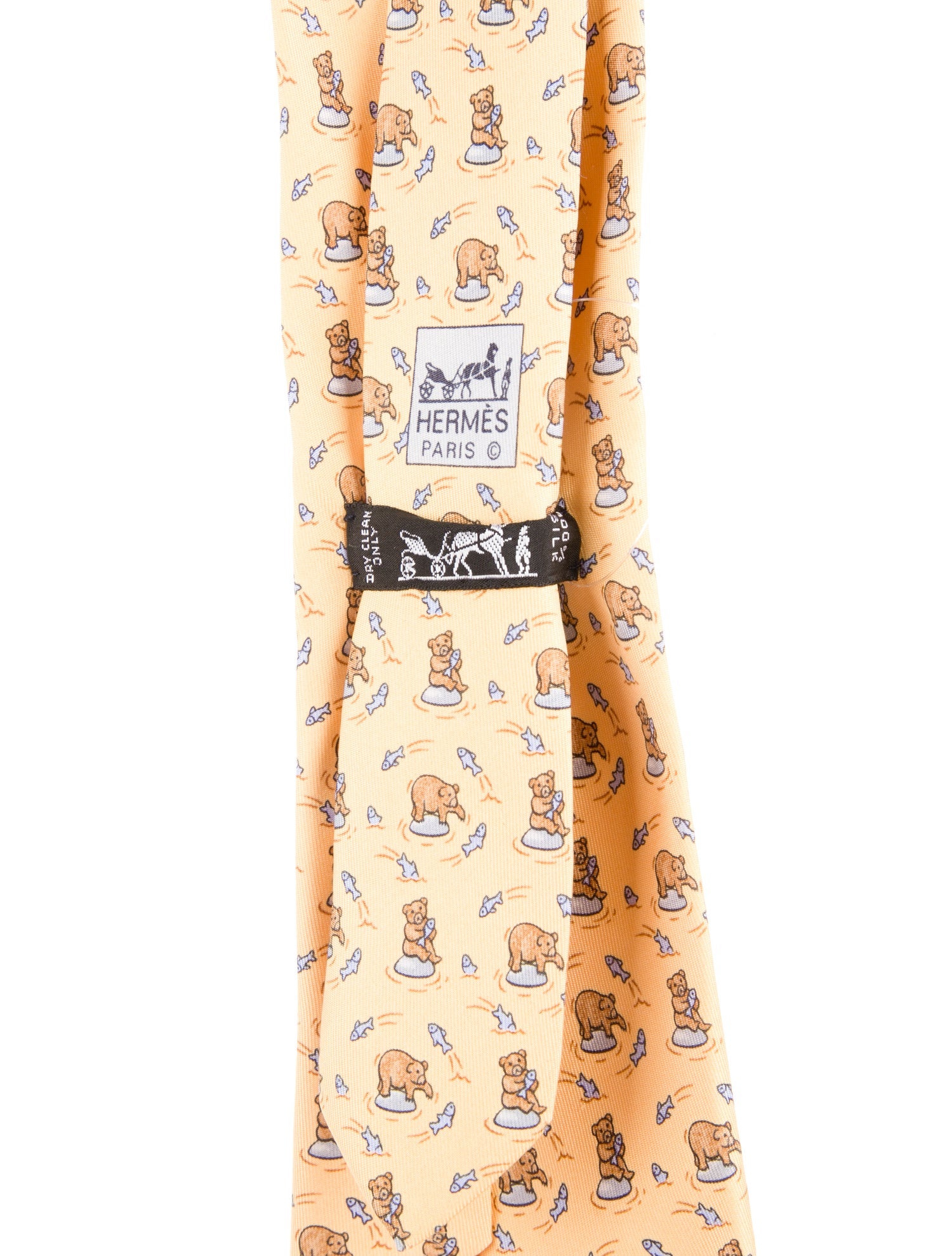 Hermès Pattern Print Silk Tie