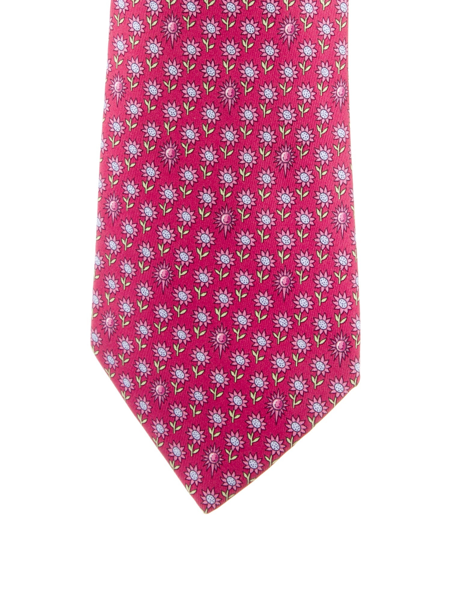 Hermès Pattern Print Silk Tie