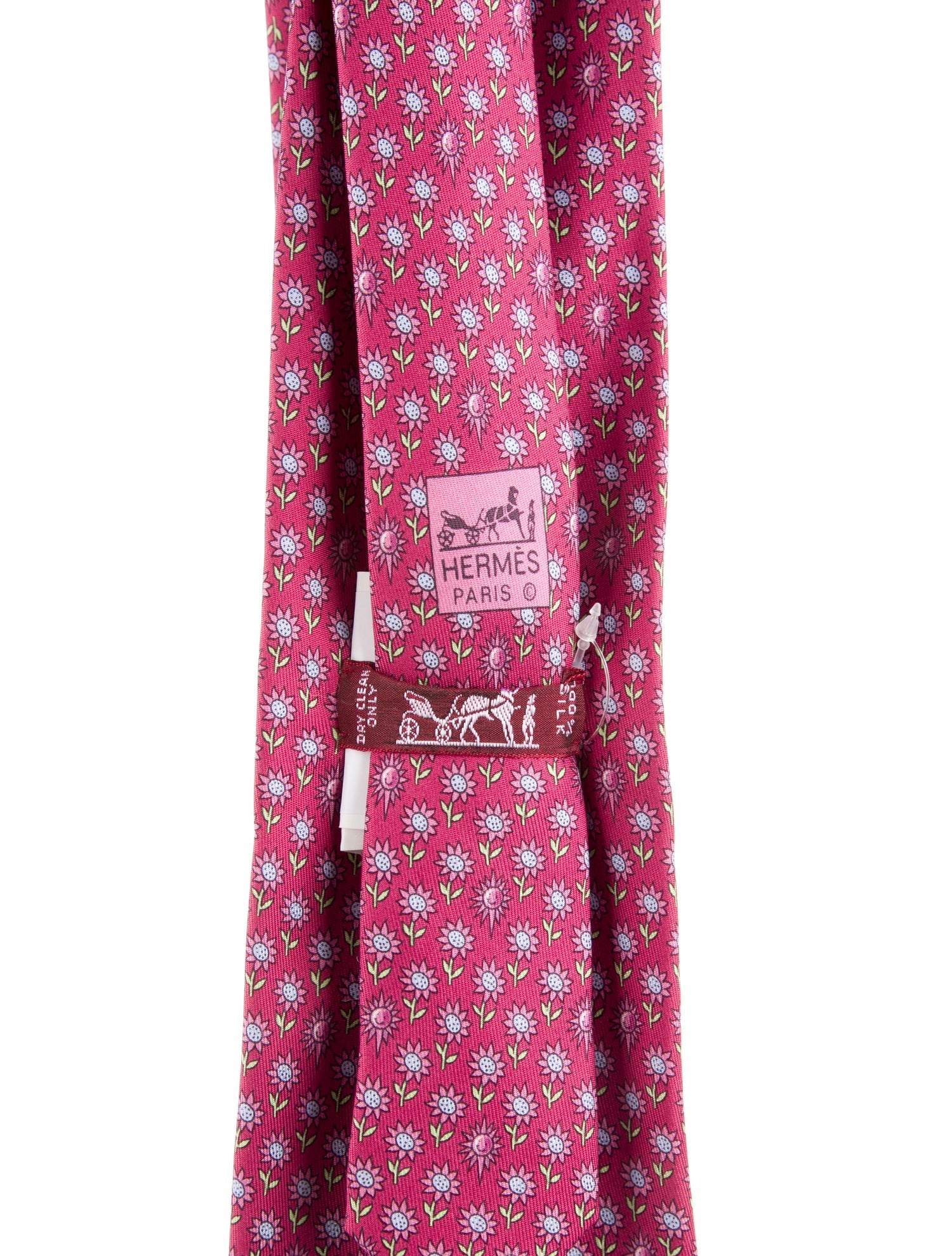 Hermès Pattern Print Silk Tie