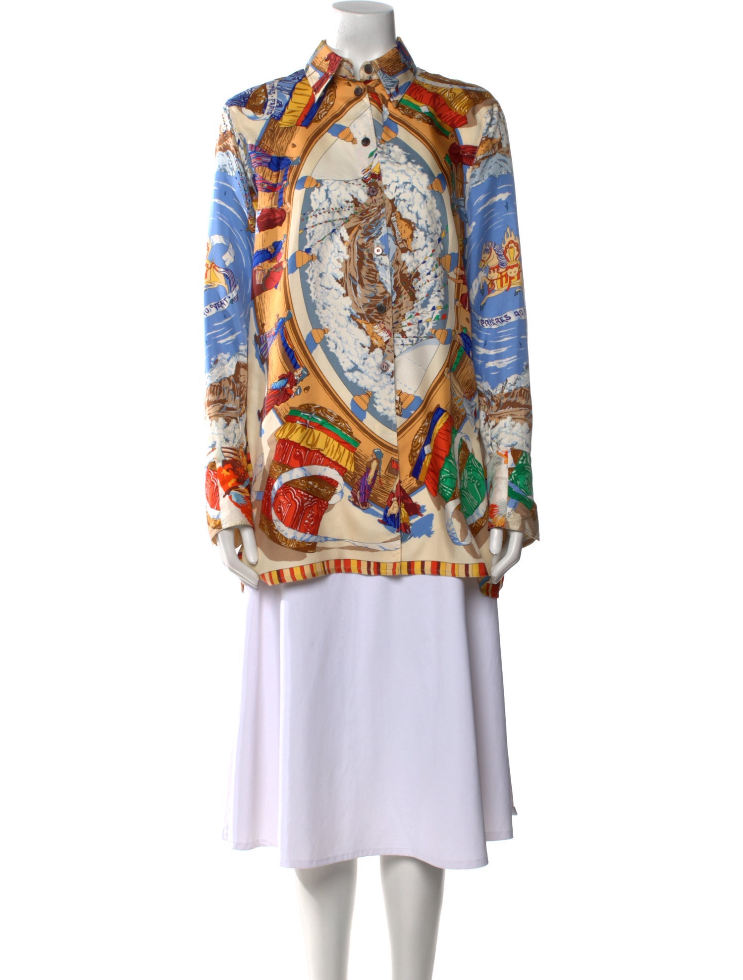 Hermès Silk Printed Tunic