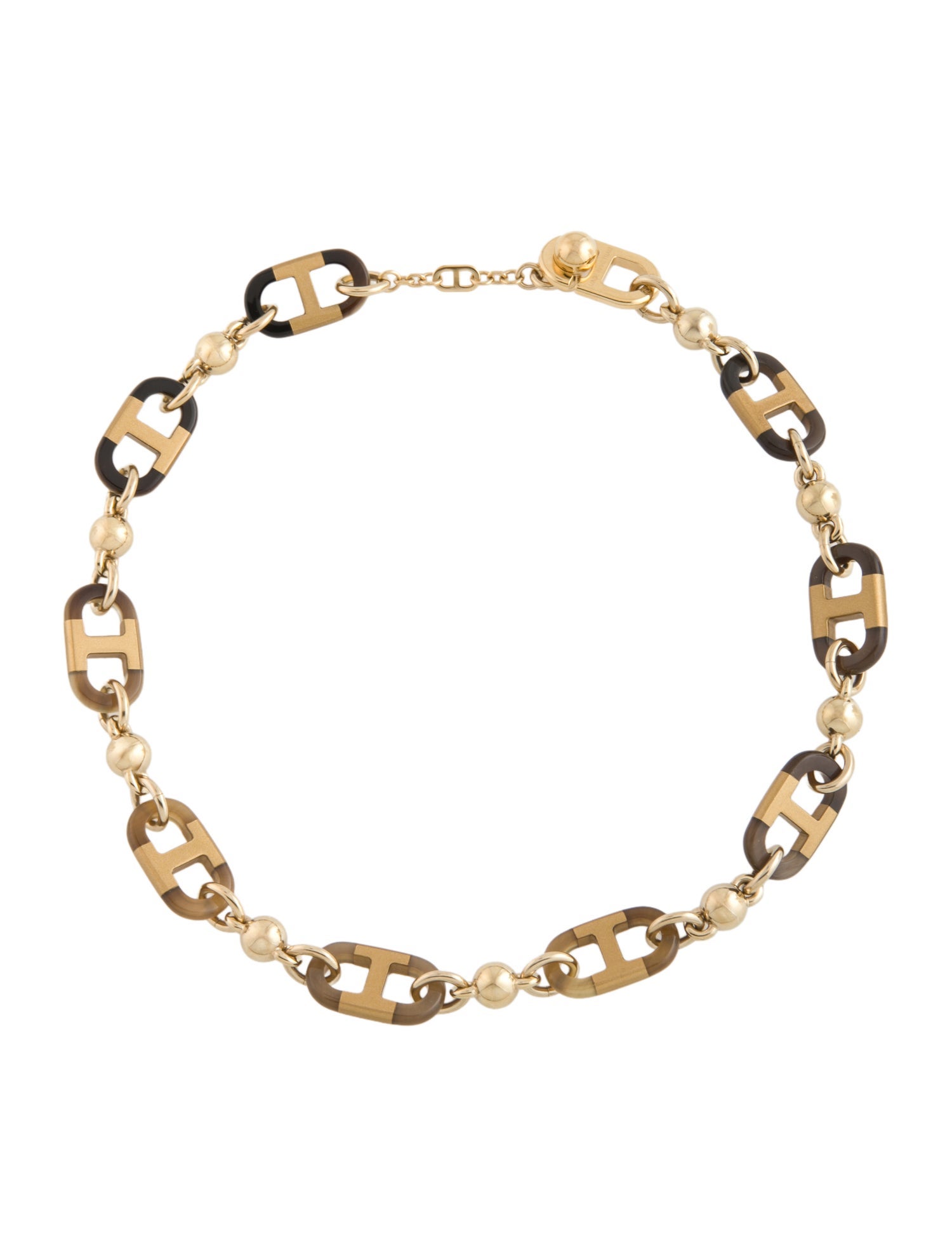 Hermès Lacquer Sur Mer Link Collar Necklace