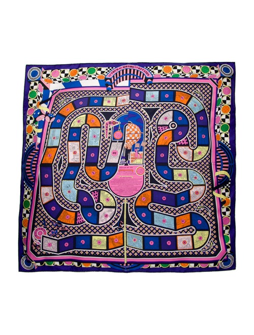 Hermès Le Tour Du Monde En 63 Cases Silk Scarf
