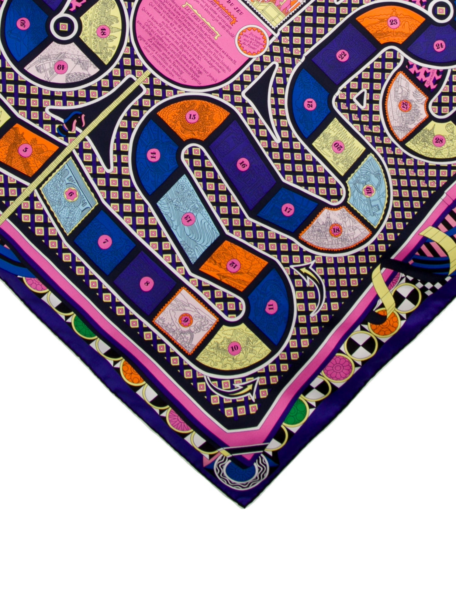 Hermès Le Tour Du Monde En 63 Cases Silk Scarf