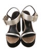 Hermès Leather Colorblock Pattern Slingback Sandals