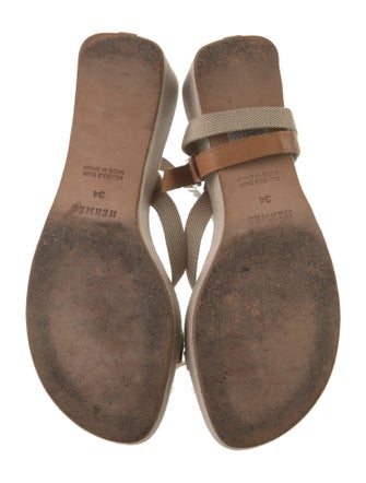Hermès Canvas Slingback Sandals
