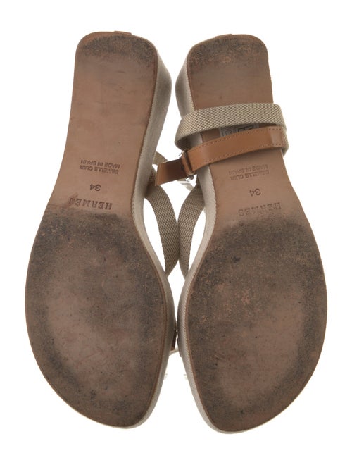 Hermès Canvas Slingback Sandals