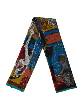 Hermès Della Cavalleria Etriers Silk Shawl