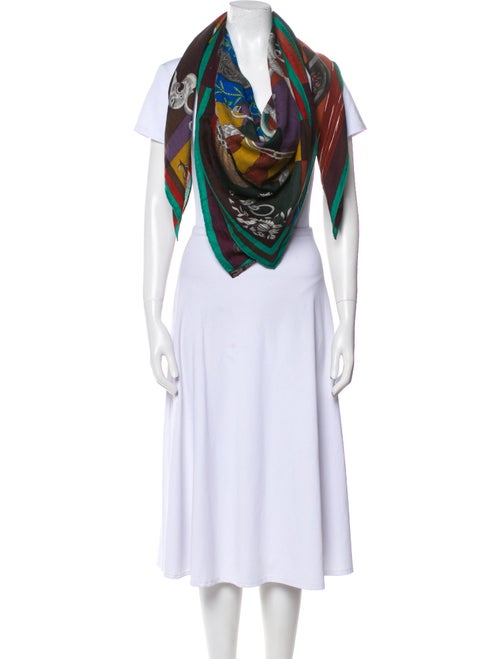 Hermès Della Cavalleria Etriers Silk Shawl