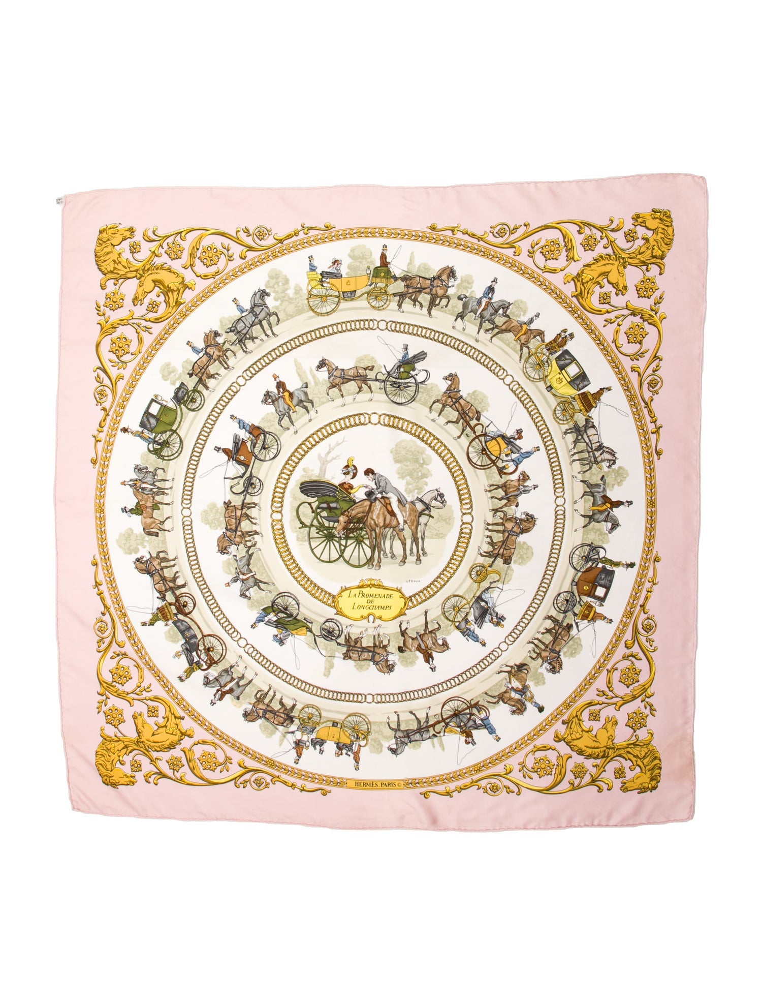 Hermès La Promenade De Longchamps Silk Scarf