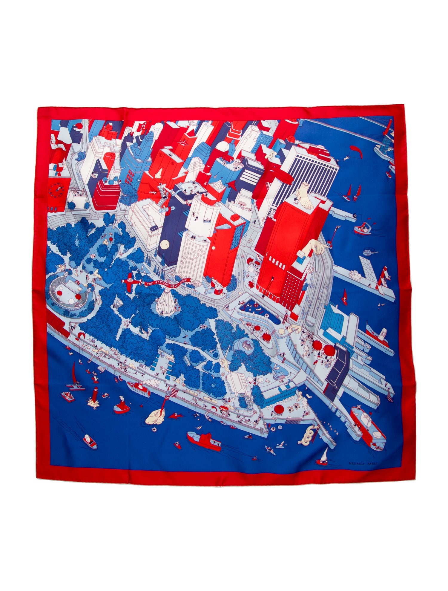 Hermès Battery New York Silk Scarf