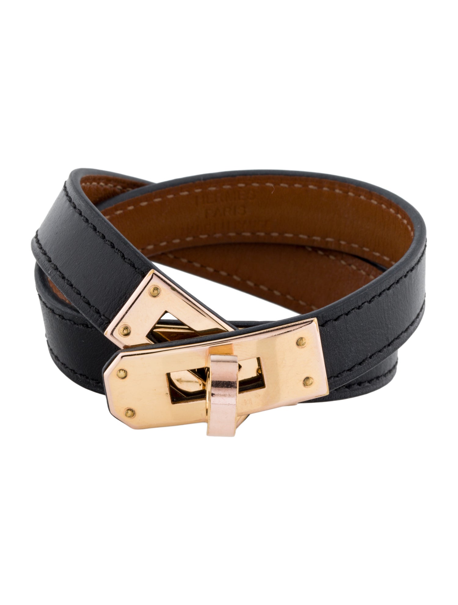 Hermès Leather Kelly Double Tour Wrap Bracelet