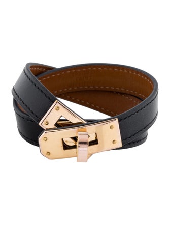 Hermès Leather Kelly Double Tour Wrap Bracelet