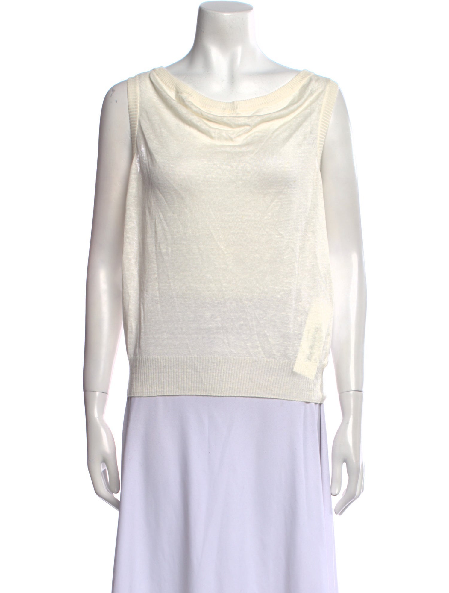 Hermès Linen Cowl Neck Top