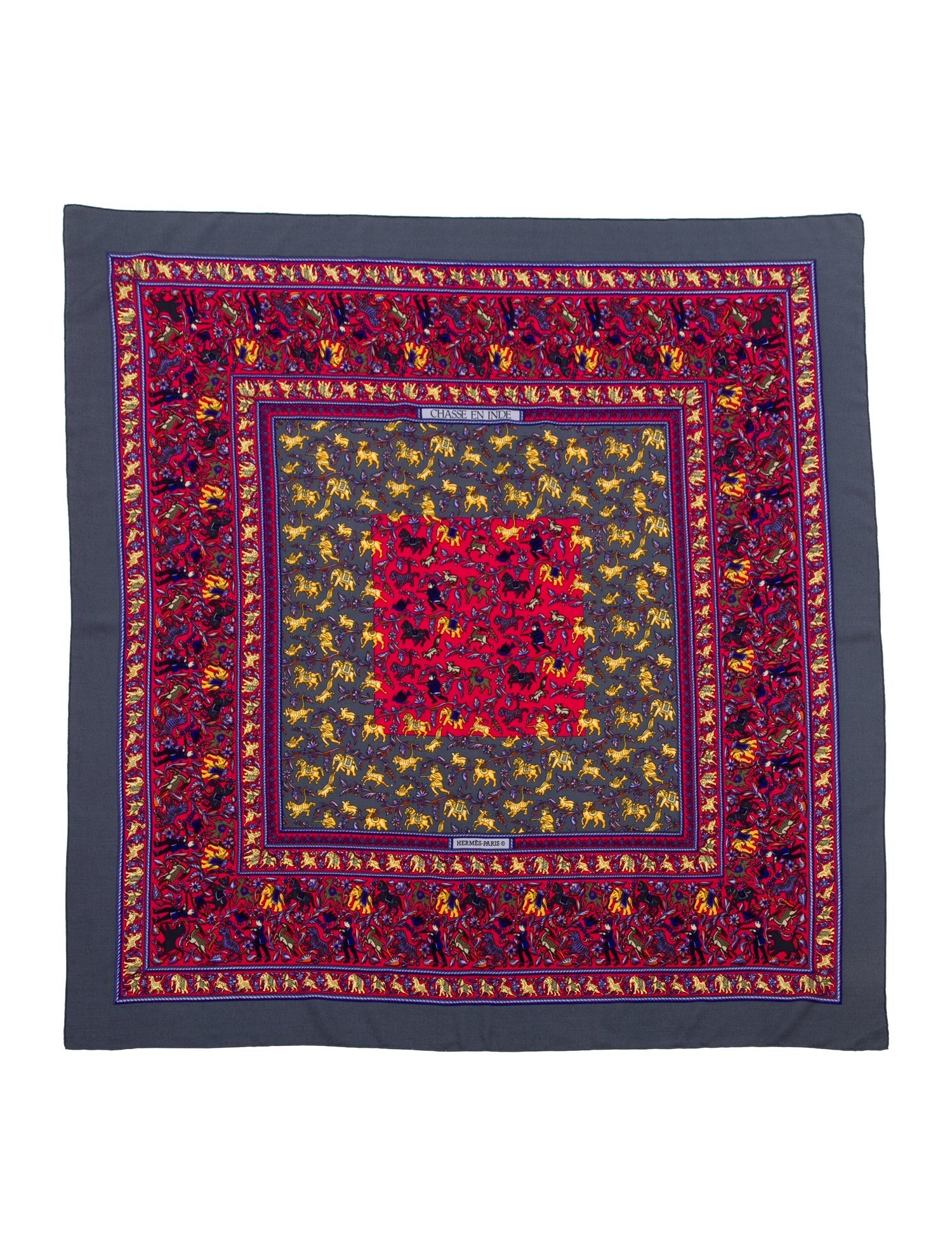 Hermès Chasse En Inde Silk Shawl