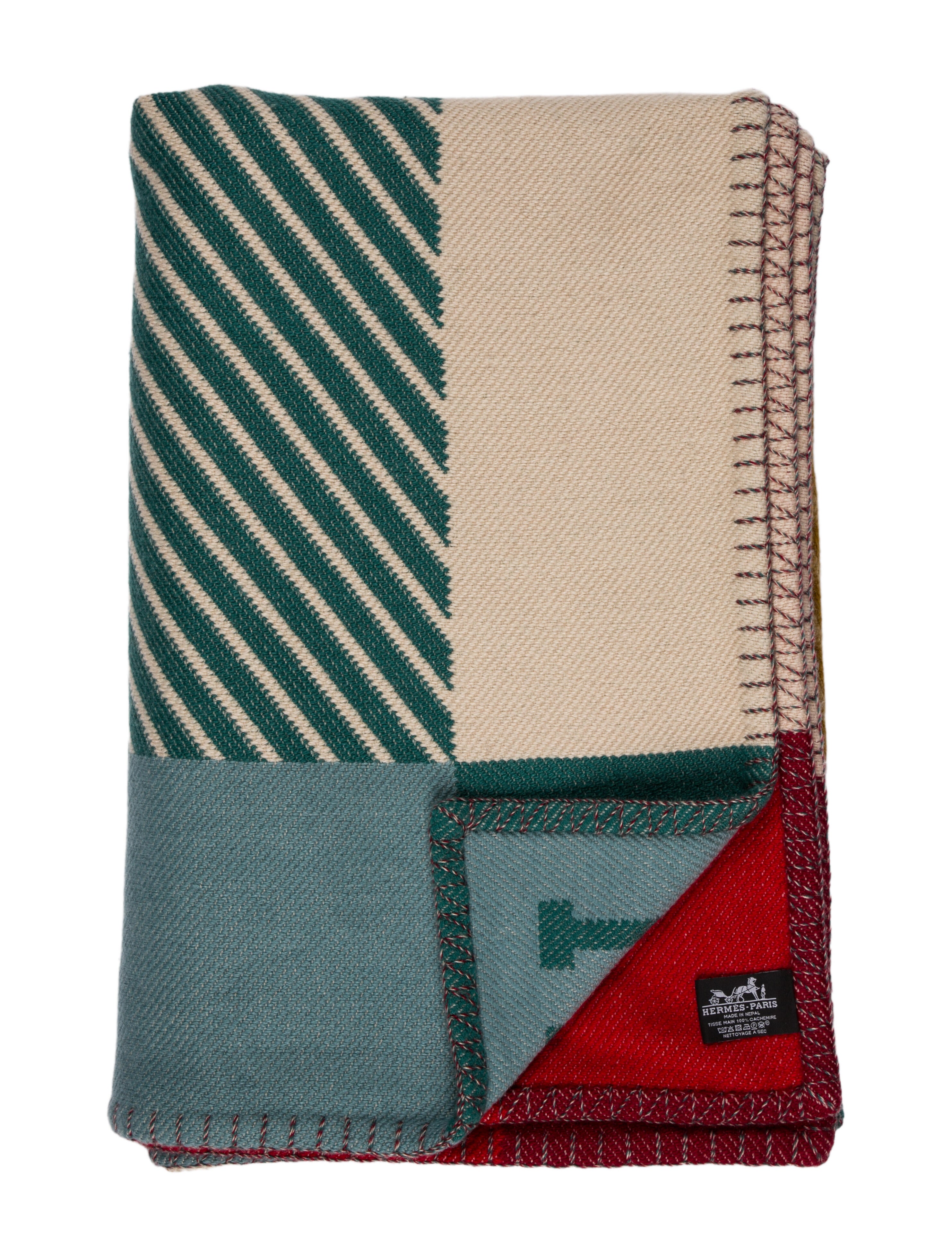Hermès H Diagonale Cashmere Throw Blanket