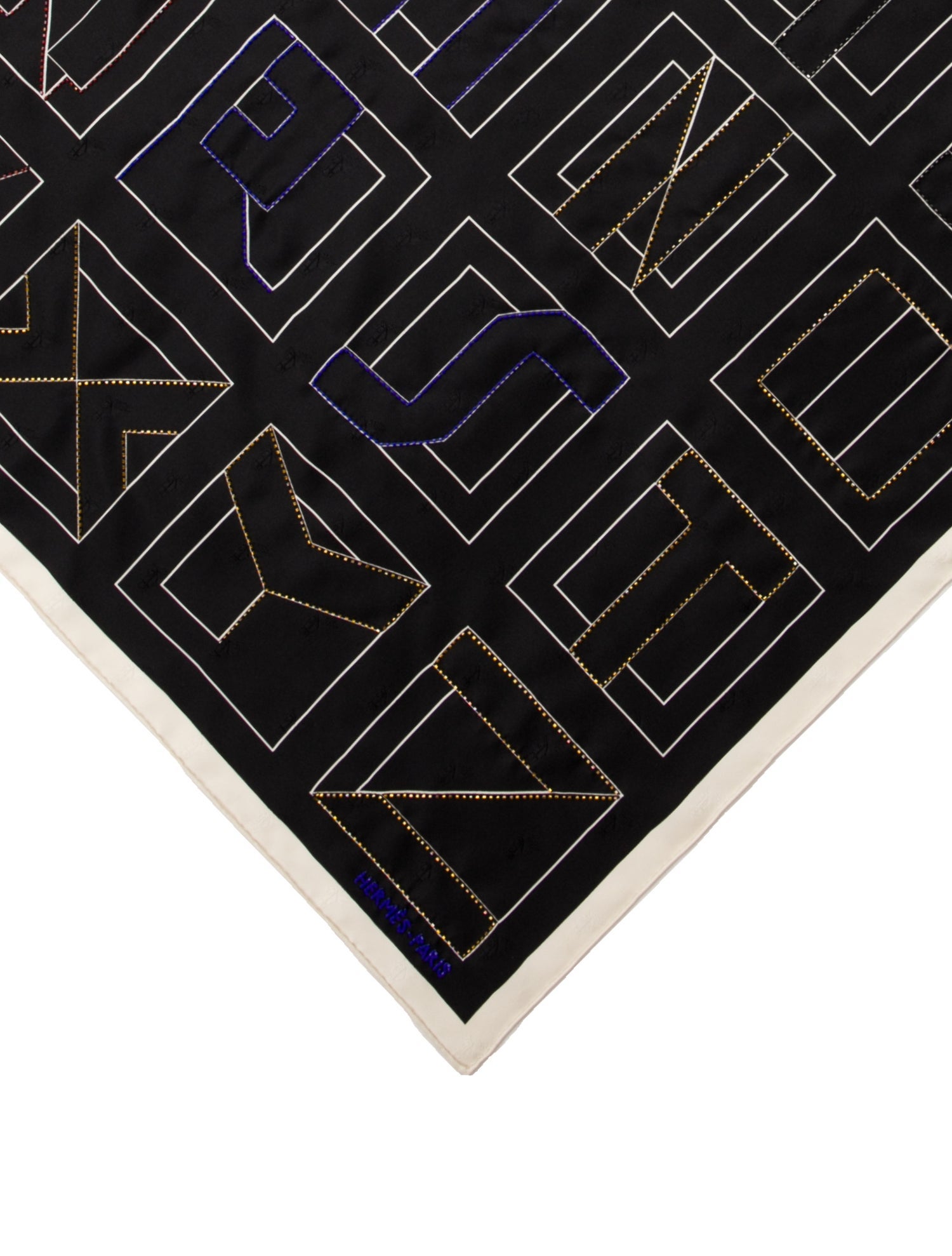 Hermès Lettres Au Carre Silk Scarf