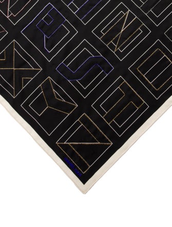 Hermès Lettres Au Carre Silk Scarf