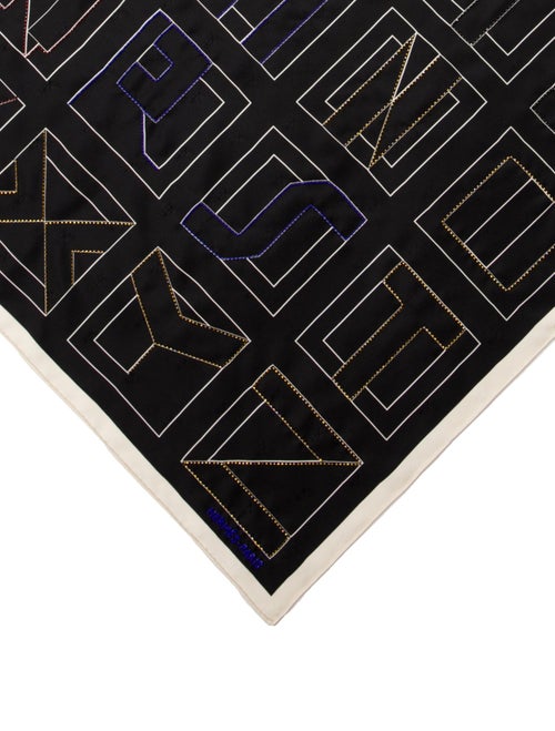 Hermès Lettres Au Carre Silk Scarf