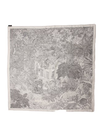 Hermès Faubourg Tropical Beaded Silk Scarf