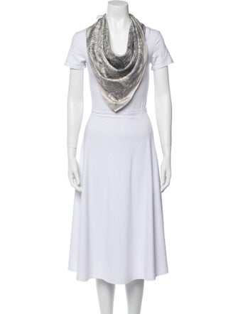 Hermès Faubourg Tropical Beaded Silk Scarf