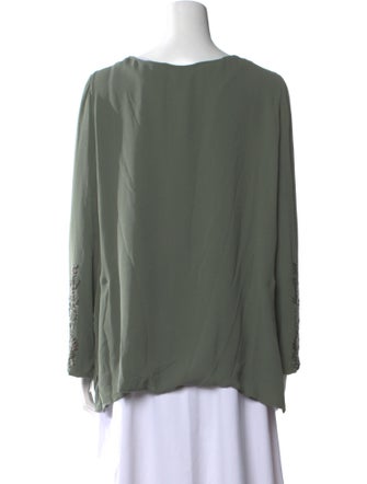 Hermès Silk Scoop Neck Blouse