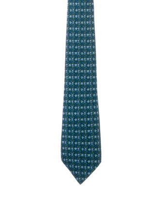 Hermès Printed Silk Tie