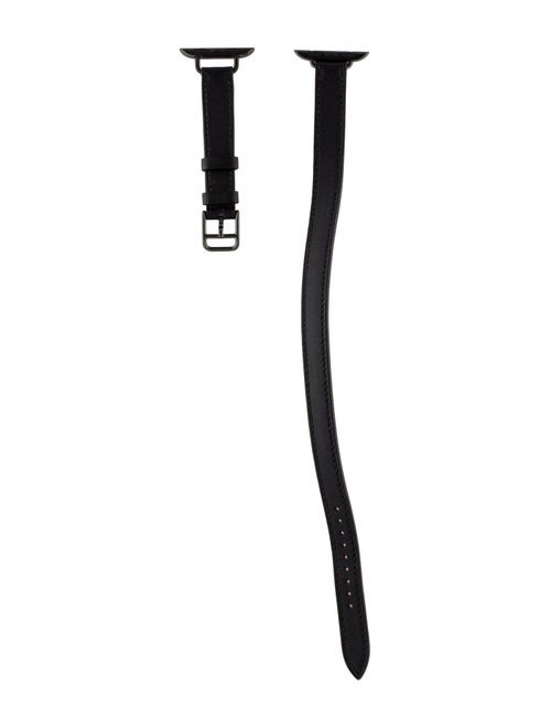 Hermès x Apple Watch 40mm Space Black Noir Double Tour Strap