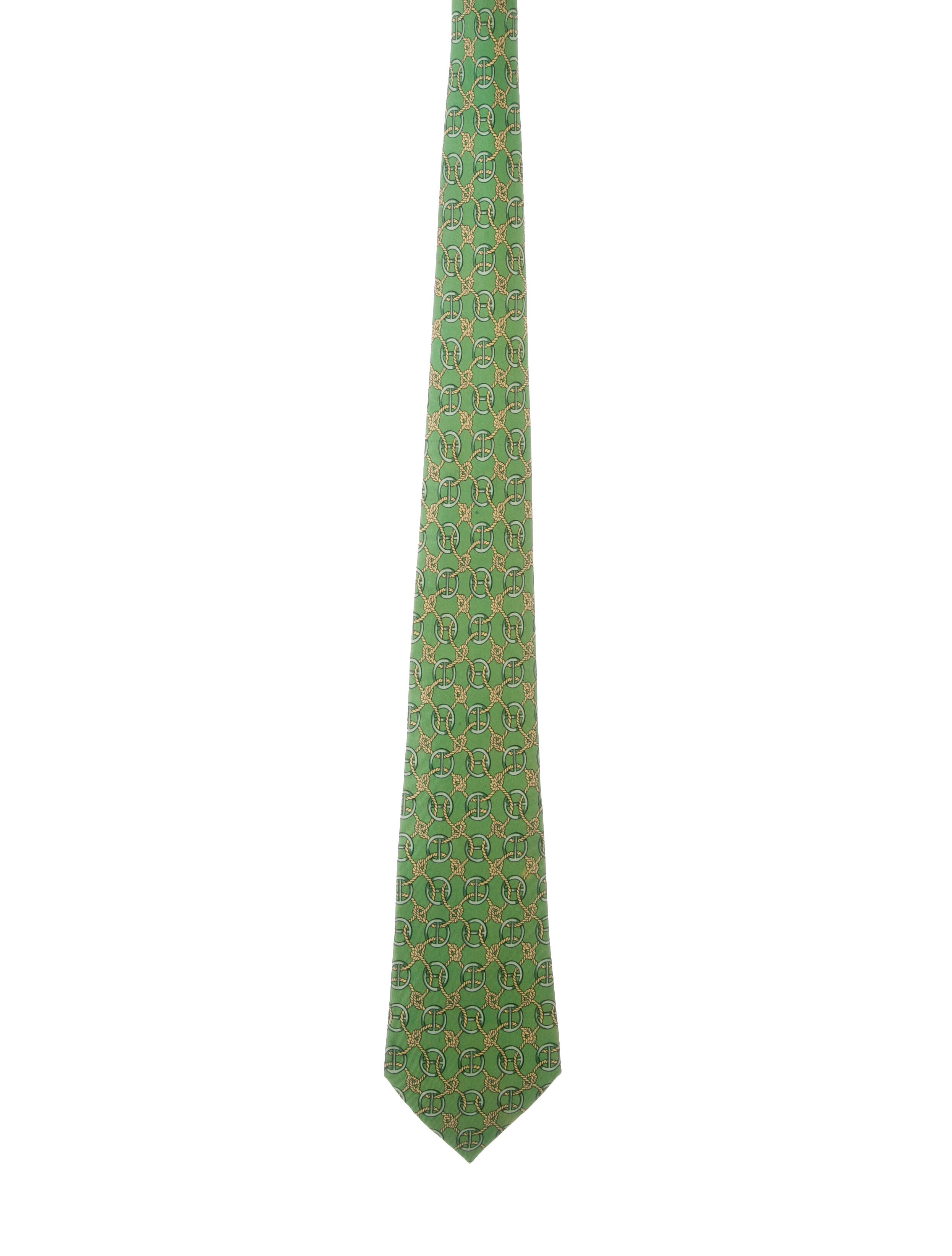 Hermès Printed Silk Tie
