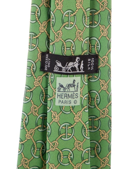 Hermès Printed Silk Tie
