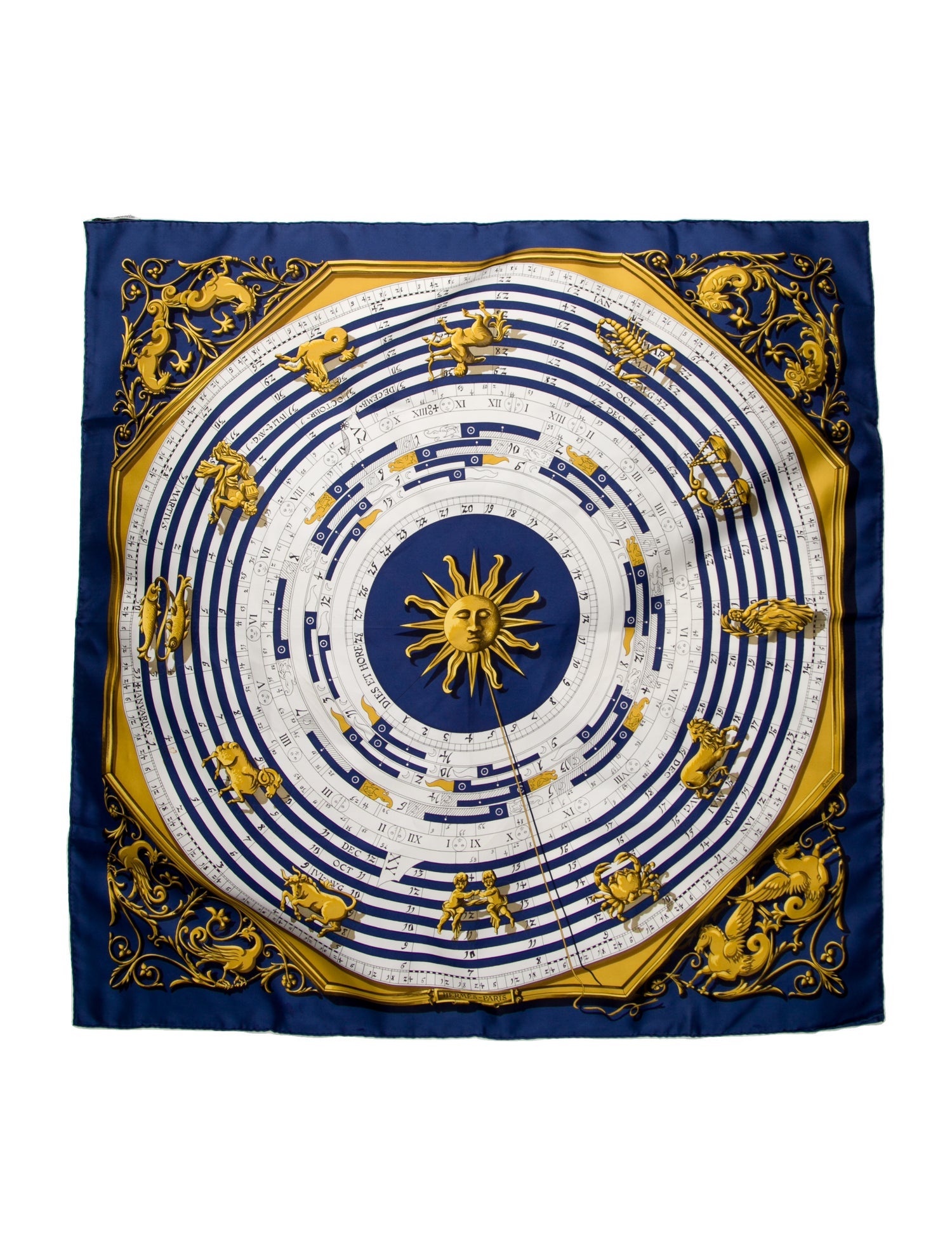 Hermès Dies Et Hore Silk Scarf