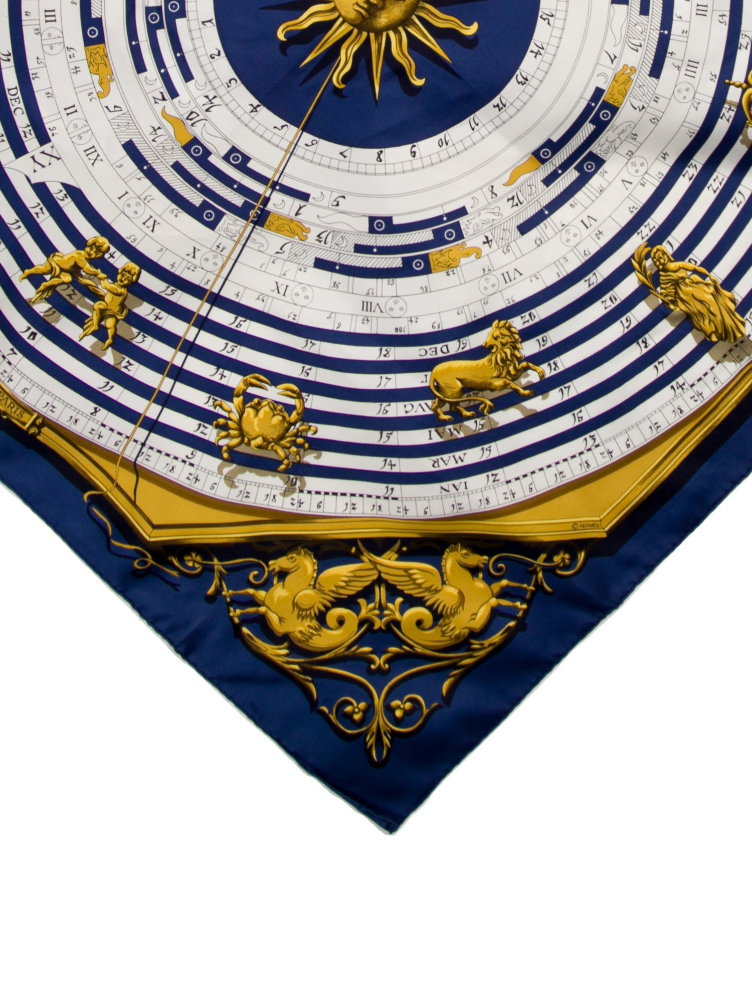 Hermès Dies Et Hore Silk Scarf