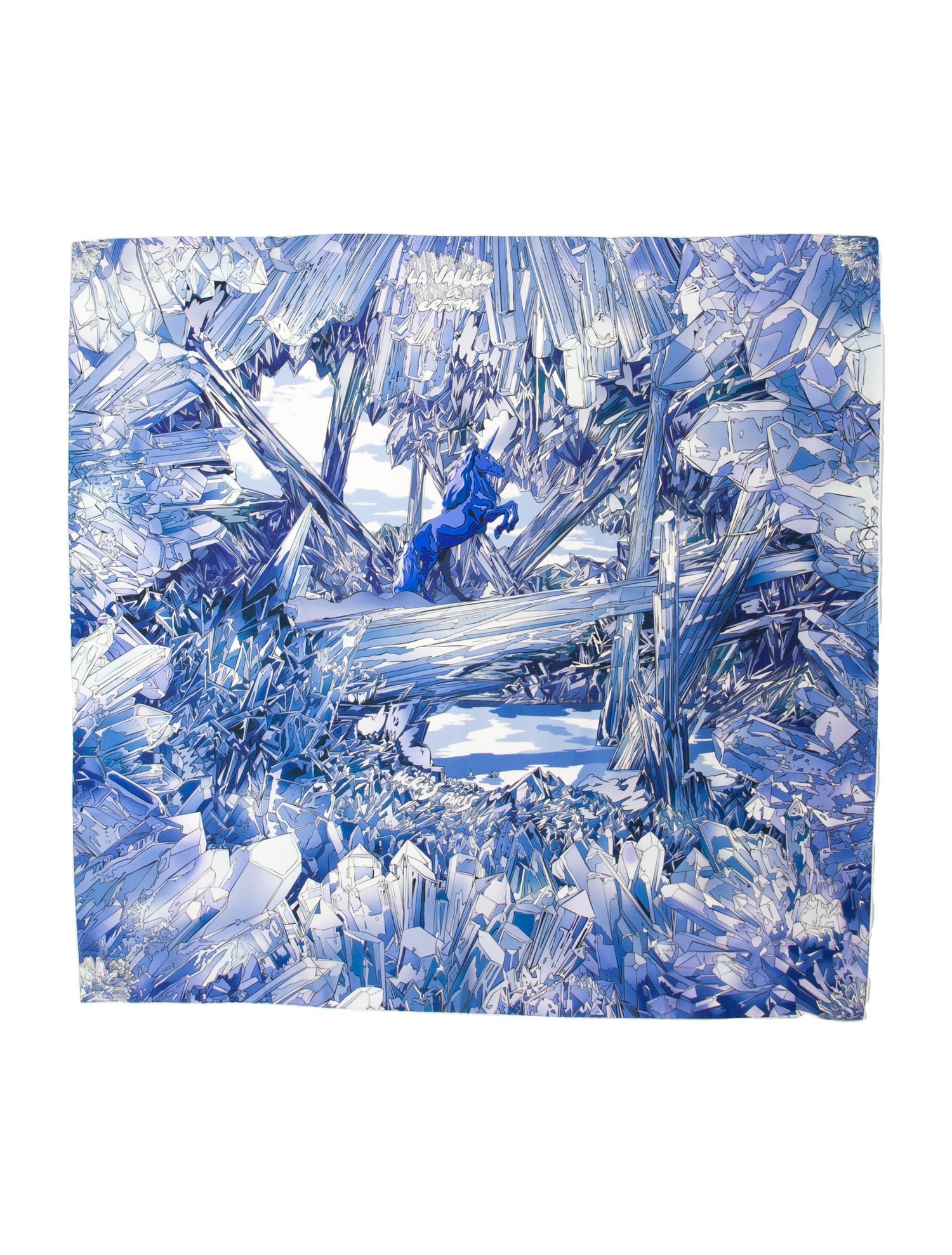 Hermès La Vallee de Cristal Silk Scarf