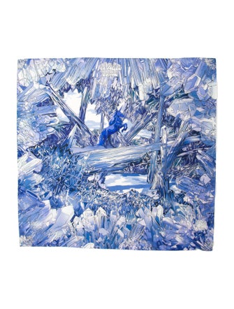 Hermès La Vallee de Cristal Silk Scarf