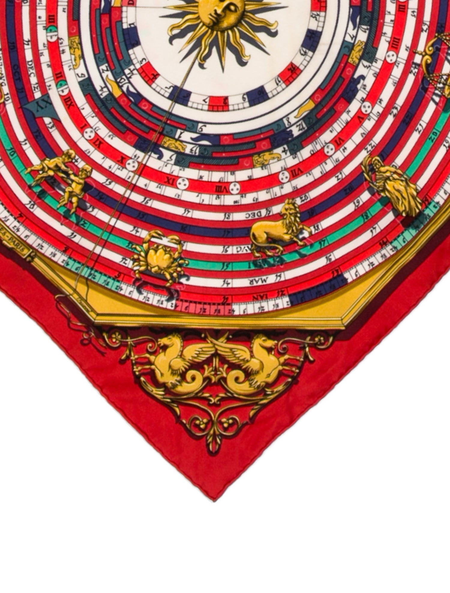 Hermès Dies Et Hore Silk Scarf