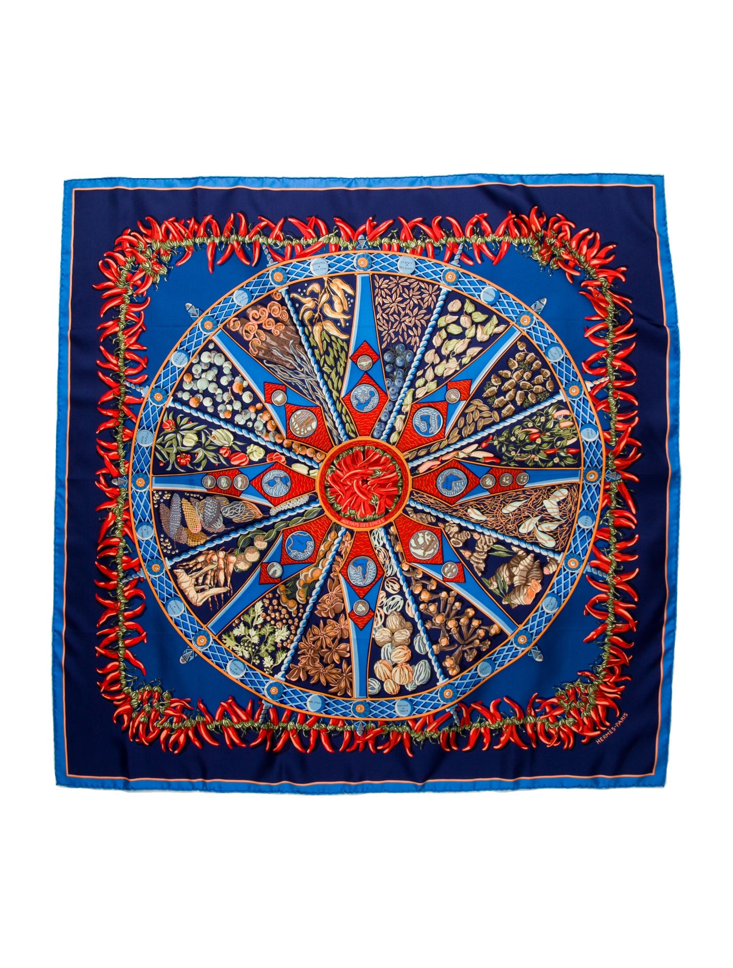 Hermès Aux Pays des Epices Silk Scarf