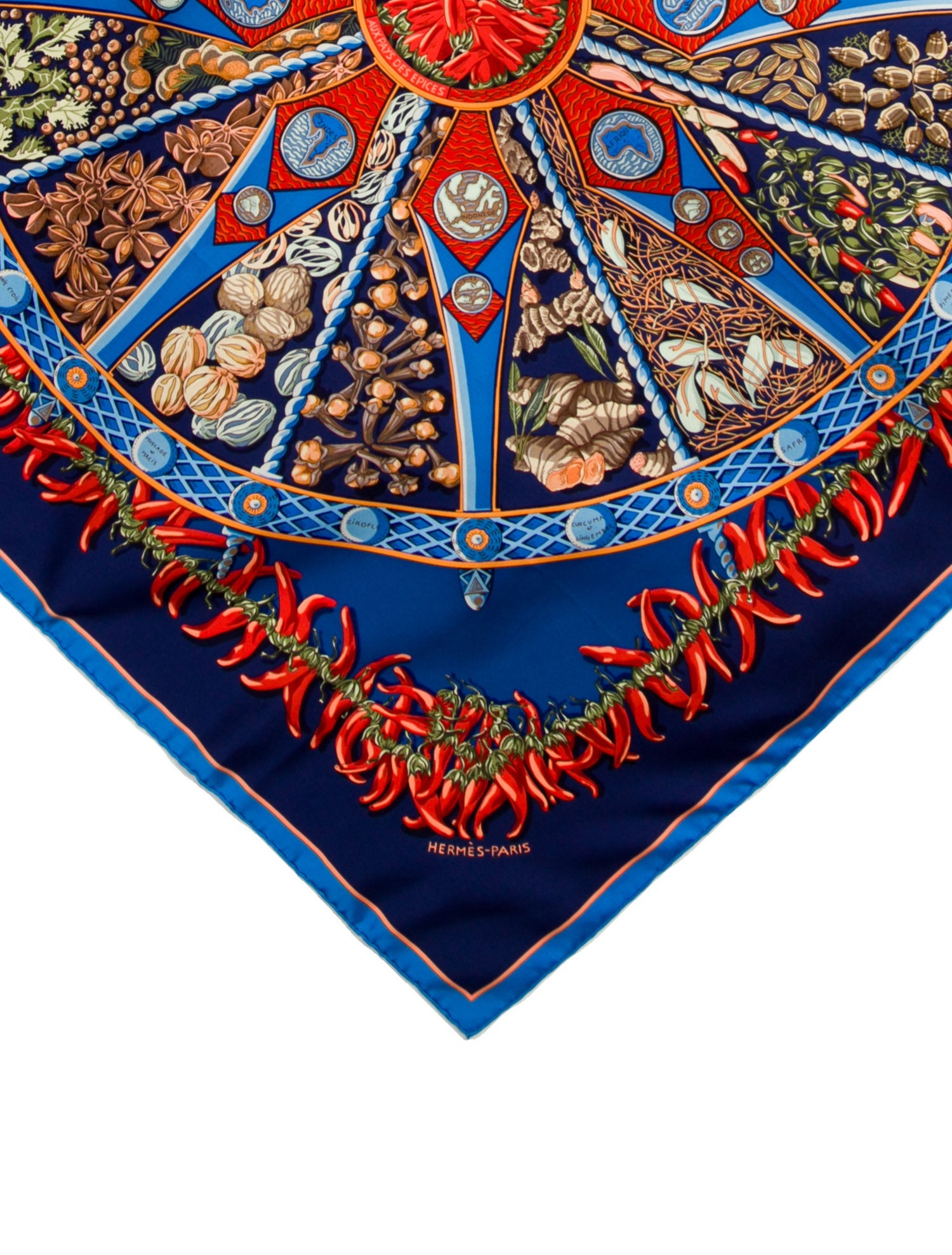 Hermès Aux Pays des Epices Silk Scarf