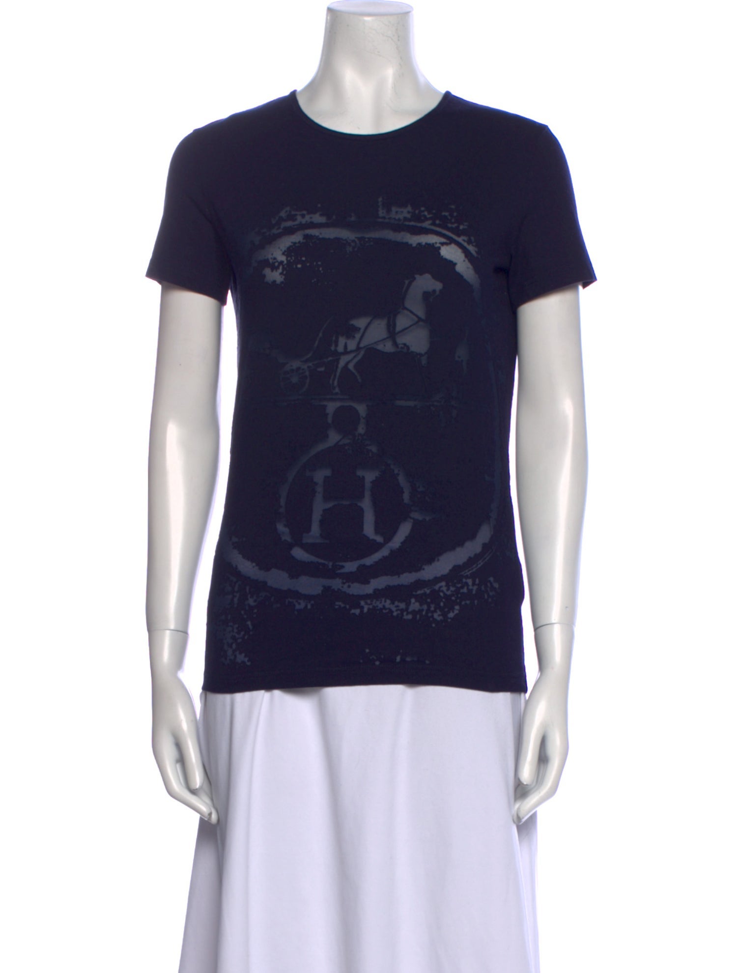 Hermès Graphic Print Crew Neck T-Shirt