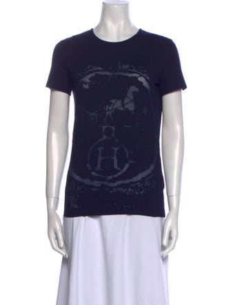 Hermès Graphic Print Crew Neck T-Shirt