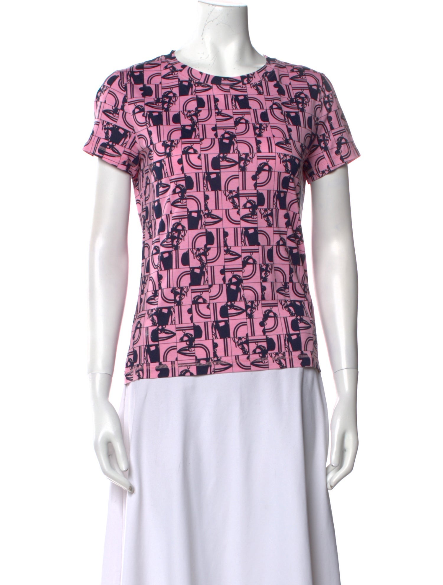 Hermès Printed Crew Neck T-Shirt